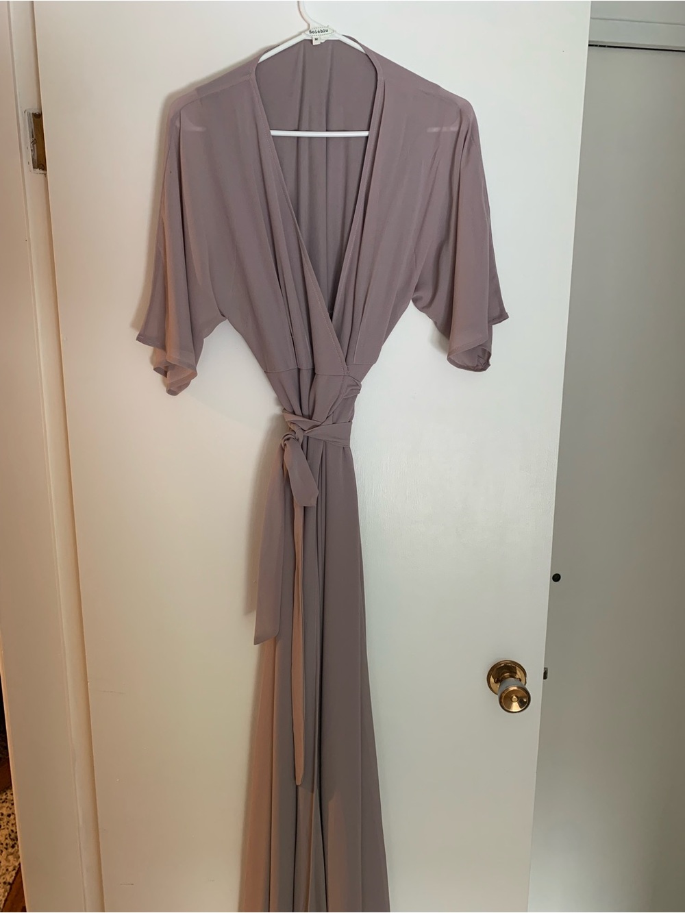 Baltic Born Dusty Mauve Wrap Maxi Dress